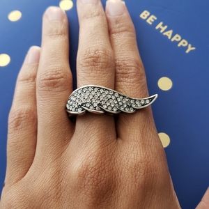 Silver 'wing' ring